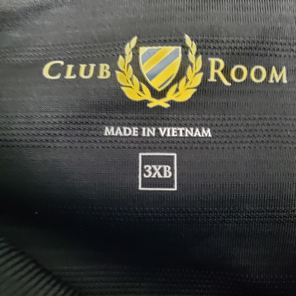 Club Room Men's Polo Shirt Orange With Navy Blue Trim and 1 Black Polo - Picture 3 of 6